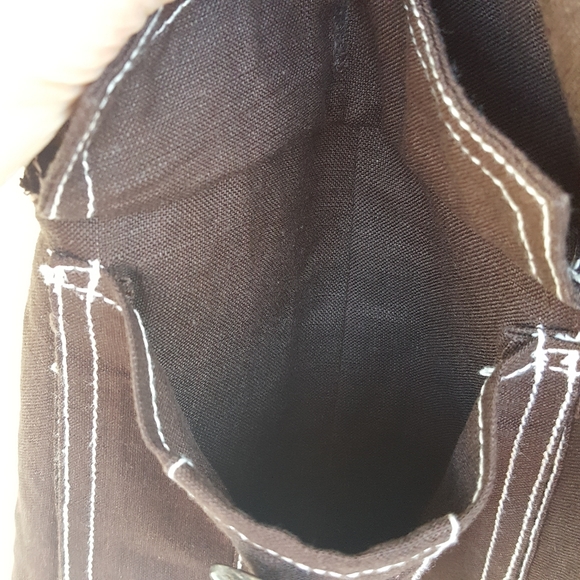 10 SCOTT TAYLOR LINED DARK BROWN BOLD WHITE STITCH BELTED UTILITY JACKET - Picture 16 of 16